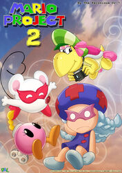 4girls bombette kylie_koopa mario_(series) mario_and_luigi_(series) ms._mowz multiple_girls nintendo original original_character palcomix paper_mario toad_(mario)