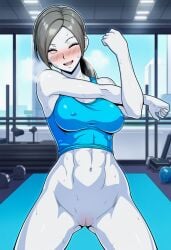 1girls 2d ai_assisted ai_generated anime anime_style aroused bare_pussy casual_exposure casual_nudity clothes_on day dumbbell execro exercise_equipment exercise_machine female gym hi_res highres indoors male male_pov nintendo no_panties novelai pov pussy pussy_peek solo solo_female solo_focus spread_legs super_smash_bros. uncensored vagina wii_fit wii_fit_trainer wii_fit_trainer_(female) window