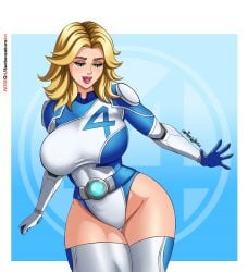 invisible woman from fantastic four by senbonzakuraart