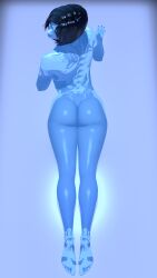 3d 3d_render a218 ass big_ass blue_body blue_hair blue_skin cortana feet female_focus female_only from_above halo_(game) halo_(series) large_ass soles thick_ass thick_thighs thighs wrinkled_soles