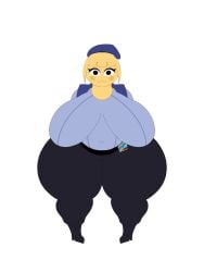 bbw capcom huge_ass huge_breasts jill_valentine_(cosplay) no_source peak_(videogame) resident_evil solo_female wide_hips yellow_body