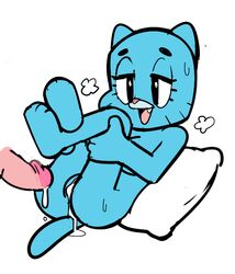 after_sex anthro cartoon_network cum cum_in_pussy cum_inside feline female human kemono male male_human/female_anthro mammal nicole_watterson nude penis simple_background the_amazing_world_of_gumball vaginal_penetration watatanza watatanza_(pixiv)