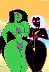 2girls big_ass big_breasts big_thighs black-skinned_female black_body black_skin breasts bust busty chest crossover curvaceous curvy curvy_figure danny_phantom dark-skinned_female dark_skin desiree digital_media_(artwork) duck_dodgers female genie genie_girl ghost ghost_girl green-skinned_female green_body green_skin hips hispanic hourglass_figure huge_ass huge_breasts huge_thighs humanoid large_ass large_breasts large_thighs legs looney_tunes martian_(duck_dodgers) mature mature_female nickelodeon queen_tyr'ahnee slim_waist thick thick_hips thick_legs thick_thighs thighs trulyphantom voluptuous waist warner_brothers wide_hips