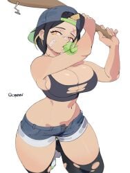 big_ass big_breasts big_breasts big_butt big_thighs big_titties black_hair clothing curvaceous curvaceous_female curvaceous_figure curvy curvy_figure curvy_hips female female_focus female_only original original_character puraraw short_hair