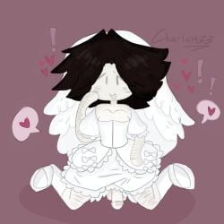 bride bride_gown charlxtt33 cum forsaken_(roblox) hard_penis male nonbinary penis roblox roblox_game robloxian self_upload tagme two_time