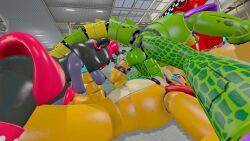 alligator alligator_tail alligatorid alligatorid_humanoid animatronic anthro anthro_male bear biceps black_nails blowjob blue_eyes blue_nails bowtie clawed_fingers claws crocodile crocodile_tail crocodilian crocodylid eye_wear face_paint facial_markings fingerless_gloves five_nights_at_freddy's five_nights_at_freddy's:_security_breach fnaf gay_sex glamrock_freddy_(fnaf) green_body green_scales green_skin inferno-charz long_nails machine male male_only mohawk mohawk_(hairstyle) montgomery_gator_(fnaf) muscle muscles muscular_anthro muscular_body muscular_furry muscular_male non_human red_eyes red_hair reptile reptile_humanoid robot robot_anthro robot_humanoid robot_penis scales scalie scottgames shades sharp_teeth shoulder_pads spiked_bracelet spikes spotted_body star_shades steel_wool_studios sunglasses tail_markings tan_body threesome top_hat two_tone_body ursid ursid_humanoid ursine yellow_body yellow_scales yellow_skin