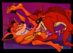 2020 2boys anthro ass balls bandicoot cherryvincent crash_(series) crash_bandicoot crash_twinsanity cum cumshot evil_crash furry furry_only male male_only marsupial penis rhinohorn64 tagme video_games
