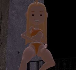 1girls 3d biting_lip blonde_female blonde_hair bra bra_lift breasts breasts_out clothes_lift female_focus female_masturbation female_only fingering hand_on_thigh handjob hands_in_panties looking_at_viewer masturbation nipples orange_bra panties savannahxyz sfm source_filmmaker sports_bikini sports_bra sports_panties standing_masturbation youtube youtuber