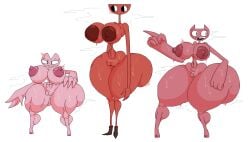 3girls barefoot big_breasts breasts completely_nude completely_nude_female curvaceous curvy female female_only footwear full_body heels jjjetter keelgabeytheart naked naked_female nude nude_female open_mouth open_smile original original_characters smile standing