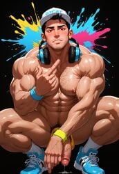 1boy ai ai_assisted ai_generated gay muscular_male