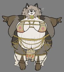 bbw big_breasts breasts cleavage female furry huge_breasts mexifurfoof overweight tagme thick_thighs wide_hips