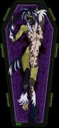 absurd_res animal_genitalia anthro balls black_background canid canine canis chinese_crested_dog domestic_dog fully_sheathed genitals hairless hairless_dog hi_res lying male mammal nipple_piercing nipples nude_anthro nude_male on_back one_eye_closed open_mouth patchwork_creature piercing pubes r0tt13 ribs sheath simple_background skinny skinny_anthro skinny_male solo surgical_suture tongue tongue_out toy_dog undead zombie
