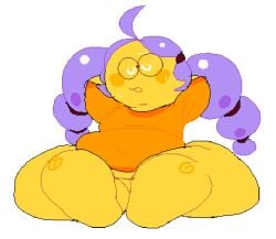 1girls alchemist_cookie bbw belly chubby_female cookie_run female grapes mintrimo purple_hair thick_thighs