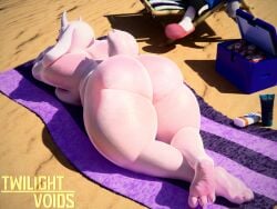 3_toes 3d 3d_(artwork) ass ass_bigger_than_head ass_crack ass_focus barefoot beach beach_background beach_towel big_ass big_butt breasts breasts_against_floor butt butt_crack butt_focus facing_away feet female goat goat_ears goat_girl goat_horns goat_humanoid goat_tail horns huge_ass huge_butt laying_down laying_on_stomach laying_on_towel long_ears milf monster monster_girl naked naked_at_the_beach naked_female purple_towel sand sans sans_(undertale) short_tail striped_towel tail thick_thighs toriel toriel_(undertale) towel twilightv0ids undertale