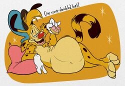 anthro bobcat bonkers bonkers_(series) bonkers_d._bobcat cartoony disney donut feline food furry half-closed_eyes looking_at_viewer lynx male_only naked nude skunkjunkie toony weight_gsin wildcat