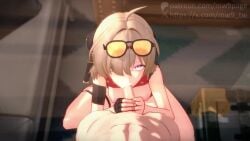1boy 1boy1girl 1girls 1male 3d animated blowjob breasts breasts_out clothed_female cum cum_in_mouth dress eyewear_on_head fellatio female female hand_on_penis hoyoverse lecheryamoreva light-skinned_female light-skinned_male light_skin looking_at_viewer male mihoyo mw9 naked naked_male nipples nude nude_male opennsfwsp partially_clothed partially_nude pov pov_eye_contact purple_eyes sitting sweety_(zenless_zone_zero) tagme video voice_acted zenless_zone_zero
