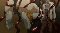 ass gif mion_minami rakuen_shinshoku_island_of_the_dead tentacle yellow_hair