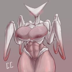 abs animal_humanoid arthropod arthropod_humanoid big_breasts blush bodily_fluids breasts brown_body brown_nipples civilcrackhead exoskeleton female genitals hairless hi_res hip_dips huge_breasts humanoid insect_humanoid insects mantis mantis_arms mantis_humanoid multi_arm multi_limb nipple_slip nipples overflowing_breasts signature solo sweat sweatdrop thick_thighs vulva wet wet_body white_body white_exoskeleton