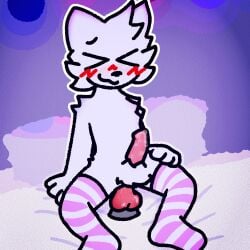 anal anal_masturbation anal_sex animal_genitalia animal_penis anthro blush bodily_fluids boy_kisser_(meme) closed_eyes clothing cum dildo dildo_in_ass dildo_insertion felid feline fur genital_fluids genitals legwear legwear_only litterboz male mammal masturbation meme mostly_nude object_in_ass operario_juniors pattern_clothing pattern_legwear pattern_stockings penetration penis sex_toy sex_toy_in_ass sex_toy_insertion solo stockings stockings_only striped_clothing striped_legwear striped_stockings stripes thigh_highs toying_self white_body white_fur