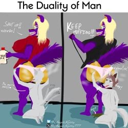 angel_kiitty anthro ass ass_focus ass_grab ass_worship big_ass big_breasts big_butt big_thighs blonde_female blonde_hair blue_eyes breasts comic curvy curvy_ass curvy_body curvy_female curvy_figure dialogue disgusted disgusted_expression dominant_anthro dominant_female domination face_in_ass female forced forced_rimming furry furry_female gagging hugging_ass kneeling leash leash_pull leashed_male male meme milk musk musk_clouds musk_fetish musky_butt panties purple_fur red_shirt skunk skunk_girl skunk_tail slave slave_collar smell smelly_ass submissive_anthro submissive_male text unwilling unwilling_male unwilling_participant unwilling_slave voluptuous voluptuous_female vomit worship worshiping yellow_fur