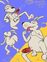 abstract_background anthro anus ass balls bodily_fluids cum ducktape_lizard_inc genital_fluids genital_piercing genitals hatching_(art) hi_res macropod male mammal marsupial nickelodeon outline penis penis_piercing piercing pose purple_background rocko's_modern_life rocko_rama saliva shaded simple_background sketch_page solo sweat sweaty_anus sweaty_balls sweaty_butt sweaty_genitalia tongue tongue_out toony wallaby