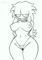 1girls 1woman 2025 belly_button big_breasts black_and_white bottomwear breasts chest chiquinsfw creepypasta curves curvy_figure curvy_hips erect_nipples evil_grin evil_smile female female_focus female_only full_body hair hands_behind_back hot_bitch hot_female huge_breasts legs legs_together line_art long_hair looking_at_viewer looking_at_you monochrome needlemouse_(series) nipples nude_female panties partially_naked partially_nude partially_nude_female sarah_henderson_(needlemouse) sexy_bitchs sexy_body sexy_female sharp_teeth solo solo_female solo_girl sonic.exe_(series) stare staring_at_viewer stomach tagme teeth teeth_showing thick thick_legs thick_thighs thighs tummy twitter_username voluptuous voluptuous_female white_background