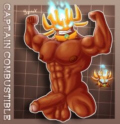 2025 abs absurd_res anthro balls big_balls big_muscles big_pecs big_penis brown_body digital_drawing_(artwork) digital_media_(artwork) electronic_arts elemental_creature elemental_humanoid erection fire flexing flora_fauna genitals glans headgear hi_res huge_balls huge_cock huge_pecs humanoid looking_at_viewer male muscles muscular muscular_anthro muscular_arms muscular_legs muscular_male navel nipples pecs penis plant plant_humanoid plants_vs._zombies plants_vs._zombies_heroes popcap_games reference_image sartex signature simple_background smile smiling_at_viewer solo teeth text vein veiny_penis