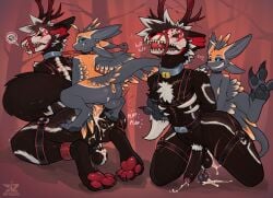 2025 4_ears 4_toes absurd_res accessory american_mythology anal anal_orgasm anal_sex animal_genitalia animal_penis ankle_band anthro antlers anus arch_odro ass avali avian ball_gag ball_slap ball_stretcher ball_tuft balls barefoot belt big_anus big_balls big_butt big_penis big_tail bird black_body black_pawpads black_penis black_sclera black_toe_claws bodily_fluids bondage bondage bone bouncing_balls bound brown_hair canid canine canine_tail claws collar colored cum cum_in_ass cum_inside cum_on_balls cum_splatter cum_string cum_while_penetrated curling_toes deer dewclaw dialogue digital_media_(artwork) dominant dominant_anthro dominant_male dripping duo ejaculation english_text erection excessive_cum excessive_genital_fluids eye_contact feather_hair feathered_wings feathers feet fingers foot_focus forced foreskin forest forest_background forest_sex from_behind_position front_view fur gag gagged genital_fluids genitals green_eyes grey_body grey_feathers hair hands-free hi_res homophobic_slur horn humanoid_genitalia humanoid_penis humiliation hybrid indigenous_north_american_mythology kneeling larger_male larger_penetrated leaking_cum leash leash_pull leashed_collar legs_tied long_tail looking_at_another looking_at_partner looking_back looking_back_at_another looking_back_at_partner male male/male male_penetrated male_penetrating male_penetrating_male mammal markings metal metal_collar motion_lines mounting multi_ear multicolored_body multicolored_feathers multicolored_fur multicolored_hair multiple_scenes mythology narrowed_eyes nature nature_background navel north_american_mythology notched_ear nude on_ground onomatopoeia open_mouth open_smile orange_anus orange_body orange_feathers orange_fur orange_penis orgasm overlay_layer pawpads paws penetration penile penile_penetration penis perching perching_position plant plap plap_(sound) profanity pseudo_hair puffy_anus qamito raised_tail rape rear_view red_eyes red_inner_ear red_leash red_markings red_pawpads reetogoth restraints saggy_balls saliva saliva_drip saliva_string sex shaded sheath shock_collar signature size_difference skull skull_head skulldog_(species) slap slur small_dom_big_sub smaller_male smile smug smug_grin sound_effects spine spread_toes submissive submissive_anthro submissive_male tail tail_aside tapering_penis teeth text thick_thighs three-quarter_view toes tongue tree tuft underfluffies wendigo white_body white_hair white_markings winged_arms wings