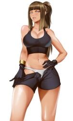 big_ass big_breasts big_breasts big_butt big_titties brown_hair clothing curvaceous curvaceous_female curvaceous_figure curvy curvy_figure curvy_hips female female_focus female_only long_hair looking_at_viewer original original_character puraraw underwear