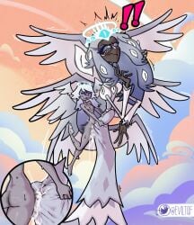 anal anal_sex angel angel_humanoid angry anus ass balls blue_eyes blush bodily_fluids breasts clothed clothing cum digital_media_(artwork) duo emily_(hazbin_hotel) erection eviltqf exclamation_point feathered_wings feathers female female_penetrated forced forced_in_fabric freckles futa/female futa_penetrating futanari genital_fluids genitals grey_body grey_skin hair halo hazbin_hotel hellaverse hi_res humanoid humanoid_genitalia humanoid_penis incest_(lore) intersex intersex/female intersex_penetrating long_hair mammal not_furry penetration penile penile_penetration penis questionable_consent rape sera_(hazbin_hotel) seraph_(angel) sex sibling_(lore) size_difference smile surprise_buttsex surprise_sex through_clothing tight_clothing winged_humanoid wings
