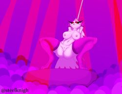 1girls armpits arms_behind_head armwear avian avian_demon avian_feet avian_humanoid beak big_ass big_breasts big_butt big_thighs bird_feet bird_girl biting_lip blush club crown curvy curvy_female curvy_figure demon_girl digitigrade feather_hair feathered_tail feathers furry helluva_boss legwear long_hair milf monster_girl nightclub owl_demon pasties pink_nipples pole pole_dancing pussy red_eyes squatting steelknigh stella_(helluva_boss) stockings stripper stripper_pole tail tail_feathers thick_thighs thighhighs thighs visible_nipples visible_pussy voluptuous voluptuous_female watermark