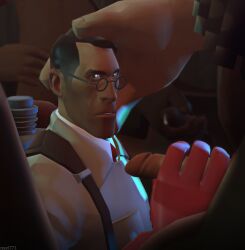 3d bukkake clothed demoman demoman_(team_fortress_2) gangbang gay hand_on_head handjob heavy_weapons_guy male male/male medic medic_(team_fortress_2) mori771 older_male penis sfm sniper sniper_(team_fortress_2) source_filmmaker team_fortress_2 yaoi