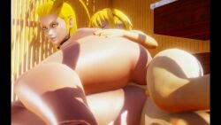 2girls 3d animated ass ass_focus big_ass blonde_hair blue_eyes blush futa_on_female futanari gold_eyes honey_select_2 kingdom_hearts larxene looking_pleasured namine on_side penis roseza sex small_dom_big_sub smiling sound tagme video yuri yuri