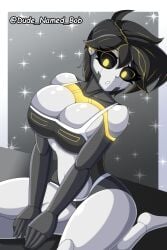 1girls 1robot_girl 2025 android android_girl armwear big_breasts black_armwear black_eyes black_hair black_markings boobies boobs bottomwear breasts curves curvy curvy_body curvy_female curvy_figure curvy_hips dude_named_bob fan_art fanart feet female female_focus female_robot feminine_body girl glowing glowing_eyes grey_body hips humanoid humanoid_robot kneeling kneeling_position kyurby_(zzzhodazzz) looking_at_viewer machine metal metal_body metal_skin metallic_body no_humans non-human_only open_mouth pose robot robot_girl robot_humanoid robot_joints robot_only robotic robotic_arm robotic_limbs shoulders silicone solo_female stomach tagme thick_thighs thighs tit topwear tummy voluptuous voluptuous_female white_legwear white_markings woman_focus yellow_eyes yellow_lines yellow_pupils