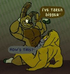 2boys abs alternate_version_available anal anal_sex anthro anthro_male anthro_on_anthro anthro_only big_penis brown_belly brown_nose bunny cock dialogue dick duo duo_male english english_dialogue english_text five_nights_at_freddy's five_nights_at_freddy's_4 flexing flexing_arm flexing_bicep flexing_muscles fnaf furry furry_male furry_on_furry furry_only gay gay_sex green_body green_eyes_male green_fur grey_penis hydethehybrid2000 hyper hyper_penis implied_anal implied_anal_penetration jpeg lagomorph large_penis lidded_eyes m/m male male/male male_furry male_on_male male_only masculine_male muscles muscular muscular_male no-human no_human no_humans only_furry only_male pecs penetration penis plushtrap_(fnaf) rabbit selfcest sex smile smiling stomach_bulge