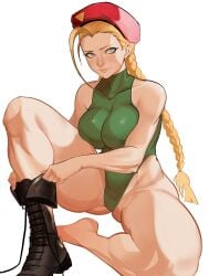 big_ass big_breasts big_butt big_thighs big_titties breasts cammy_white capcom curvaceous curvaceous_female curvaceous_figure curvy curvy_figure curvy_hips female female_focus female_only leotard looking_at_viewer puraraw short_hair street_fighter yellow_hair