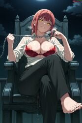 1girls absurd_res absurd_resolution absurdres ai_generated big_ass big_breasts black_toenails breasts breasts_out censored chains chainsaw_man cunnilingus curvaceous curvy curvy_body curvy_female curvy_figure female_ejaculation femdom glowing_eyes hi_res high_quality high_resolution highleg_panties hourglass_figure huge_breasts laced_underwear lingerie lingerie_only makima_(chainsaw_man) orange_eyes paid_reward_available pussy_juice red_hair ringed_eyes sitting_on_face smile squirting unusual_pupils velutinx visible_breath voluptuous voluptuous_female watermark wide_hips yellow_eyes