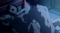 1boy 1girls animated bed beige_skin breast_grab breasts canon canonical_sex completely_nude completely_nude_female completely_nude_male female gantz grabbing kei_kishimoto kei_kurono kissing kurono_kei male missionary nipples nude sex