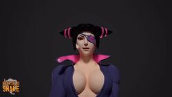 3d animated black_hair breasts capcom cleavage clothed_female_nude_male erection female juri_han male no_sound penis pov rocksolidsnake straight street_fighter street_fighter_v teasing video