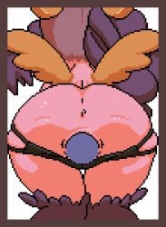 1girls 2d animated animation ass ass_focus female female_focus loop pixel_animation pixel_art princess_and_conquest vaginal vaginal_penetration vaginal_sex wings