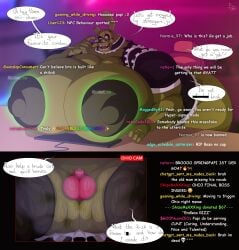 ass big_ass_(male) big_breasts big_nipples bobthetanuki bubble_butt busty busty_boy butt dialogue extrasizedbob five_nights_at_freddy's five_nights_at_freddy's_3 fnaf huge_ass huge_breasts huge_butt male male_only nipples small_bulge solo springtrap_(fnaf) stream streamer streaming text undead zombie
