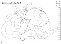 2016 alicorn amulet animal_genitalia animal_penis anthro badgerben balls balls_in_swimsuit breast_expansion breasts clothing cutie_mark equine equine_penis friendship_is_magic furry futa_only futanari growth hasbro horn horsecock hyper hyper_balls hyper_breasts hyper_penis hyper_testicles intersex mammal my_little_pony nipples penis princess_celestia_(mlp) solo testicle_expansion testicle_growth torn_clothing wings