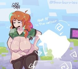 2d 2d_(artwork) 2d_artwork airing_out alex_(minecraft) areola areola_peek areola_slip areolae areolae_slip background belly bent_arm big_areola big_ass big_breasts big_butt big_nipples big_thighs blocky brown_pants, clouds curvaceous curvaceous_body curvaceous_female curvaceous_figure curves curvy curvy_body curvy_female curvy_figure curvy_hips duo duo_focus elbows exhausted exhausted_female exposed exposed_breasts exposed_midriff exposed_nipples exposed_pussy exposed_shoulders exposed_torso eyebrows eyes eyes_up eylashes female female_focus female_human foreground_silhouette foreground_spectators green_shirt hair hair_tie heat heavy_breasts heavy_breathing hot invisible invisible_male invisible_man large_areolae large_ass large_breasts large_butt large_thighs leaning leaning_forward lifted_shirt looking_up lowered_eyelids lowered_pants lowering_pants male male/female medium minecraft minecraft_background minecraft_block moss naked naked_female nipple_bulge nipple_outline nipple_slip nipples nipples_outside no_bra no_panties nude nude_female onomatopoeia open_mouth orange_hair outdoors outdoors_nudity outside outside_nudity overflow overheated particles portal pudgy pudgy_belly raised_clothing raised_shirt removing_clothing removing_pants sagging_belly sagging_breasts short_hair sky smile smiling_at_another smiling_at_partner smirk smirking smirking_at_another smirking_at_partner sourberries steam steaming steaming_body steamy steamy_breath steamy_pussy stone sweat sweatdrop sweating sweaty sweaty_ass sweaty_body sweaty_breasts swirls taking_clothes_off text thick thick_ass thick_butt thick_hips thick_legs thick_thighs tied_hair tight_clothing tight_pants tired tired_expression tired_eyes tired_look unamused undressed undressing undressing_self uninterested v-neck video_game_character video_game_franchise video_games voluptuous voluptuous_body voluptuous_female