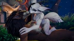 anatomically_correct anatomically_correct_genitalia anatomically_correct_penis animal_genitalia animal_penis anthro ass blizzard_entertainment breast_grab breasts canid canine canine_genitalia canine_penis canis closed_eyes cowgirl_position digital_media_(artwork) duo erection female female_penetrated from_front_position fur futa_on_female futanari genitals gynomorph gynomorph/female gynomorph_penetrating hair hand_on_breast hi_res intersex intersex/female intersex_penetrating kiss_on_lips kissing knot mammal nipples nude on_bottom on_top oridana_(wolfrick) outside outside_sex penetration penile penile_penetration penis penis_in_vagina romantic romantic_couple romantic_night romantic_sex sex smile tail vaginal_penetration vulpera warcraft werecanid werecreature white_body white_fur wolfrick worgen world_of_warcraft