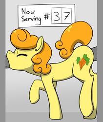 2016 carrot_top_(mlp) closed_eyes cutie_mark earth_pony english_text equine erection female feral friendship_is_magic fur hair horse mammal my_little_pony oral orange_hair penetration penis pony solo text whatsapokemon yellow_fur