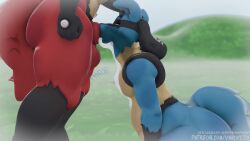 2boys 2d 3d animal_genitalia animal_penis animated anthro anthro_on_anthro anthro_only anthro_penetrated blowjob character_request cum cum_in_mouth cum_inside cumflated_belly cumflation deepthroat face_fucking furry gay gay_sex generation_4_pokemon knot knotted_penis lucario male male_only male_pokemon male_pokemon/male_pokemon oral oral_creampie oral_knotting oral_sex pokemon pokemon_(species) sound tagme video vinoveto yaoi