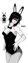 1girls black_hair bowtie breasts bunny_costume bunny_ears bunny_girl bunnysuit cleavage female female_focus female_only fishnets reference_image riverver roblox roblox_avatar robloxian self_upload short_hair tagme thighs white-skinned_female white_background white_skin