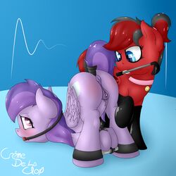 absurd_res anatomically_correct anus ass_up bat bat_wings bound clitoris cremedelaclop_(artist) equine fan_character fangs female hair hi_res hooves horse mammal membranous_wings my_little_pony pony pussy solo spread_legs spreading wings