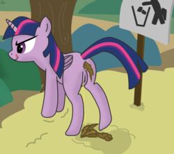 alicorn defecating defecation feces female female_focus female_only horn my_little_pony nature nature_background outdoor_pee peeing peeing_on_ground scat solo solo_female solo_focus tail tongue tongue_out tree turd turd_hanging_out twilight_sparkle_(mlp) unicorn urinating urinating_female urinating_while_defecating urination urine urine_stream winged_unicorn wings wings_folded