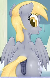 2016 anus ass derpy_hooves equine female feral friendship_is_magic mammal my_little_pony patreon pegasus pussy solo stradivarius wings